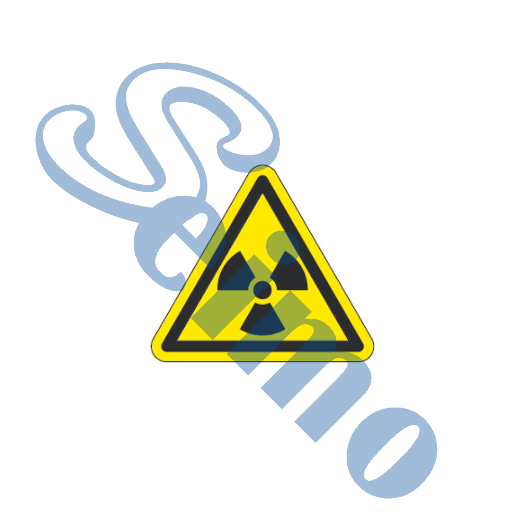 ISO 黃色三角形輻射貼紙標籤Radiation Hazard[ISPT2507]