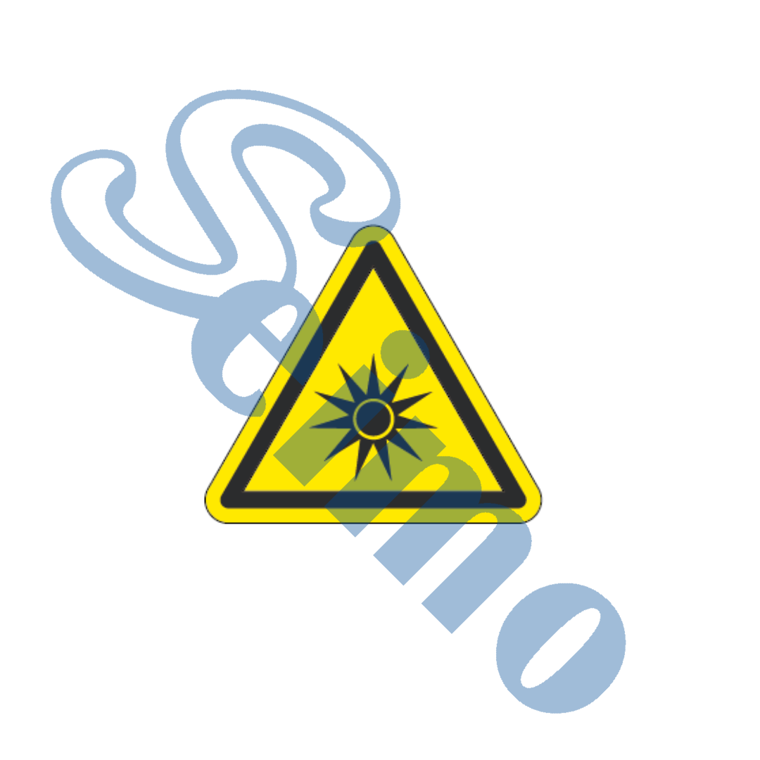 ISO 黃色三角形強光輻射貼紙標籤Optical Radiation[ISPT2505]